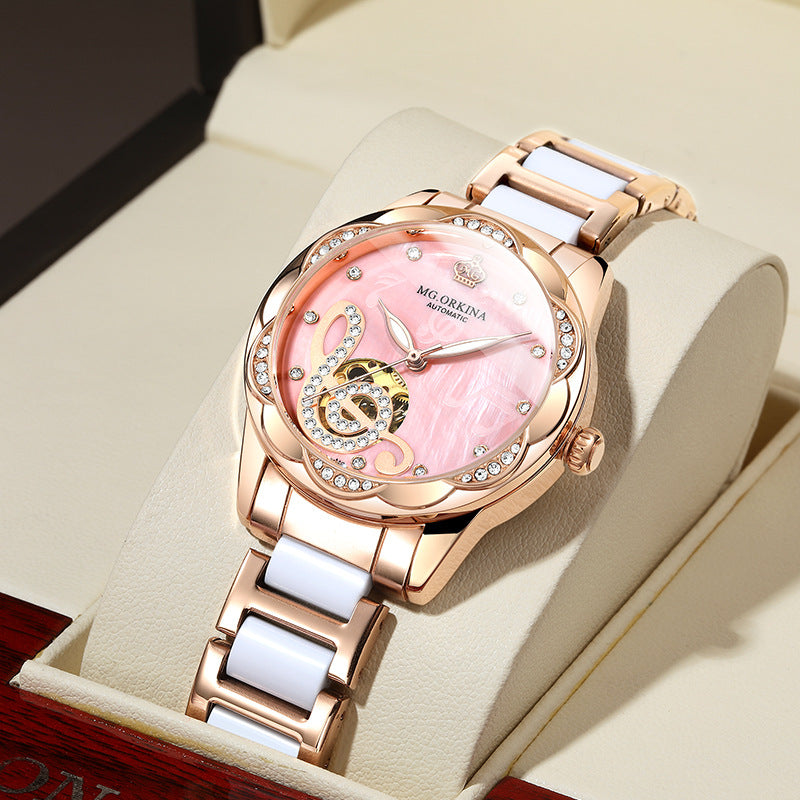 Luxury Ceramic Mechanical Women’s Watch – Designer Automatic Watch (36mm)