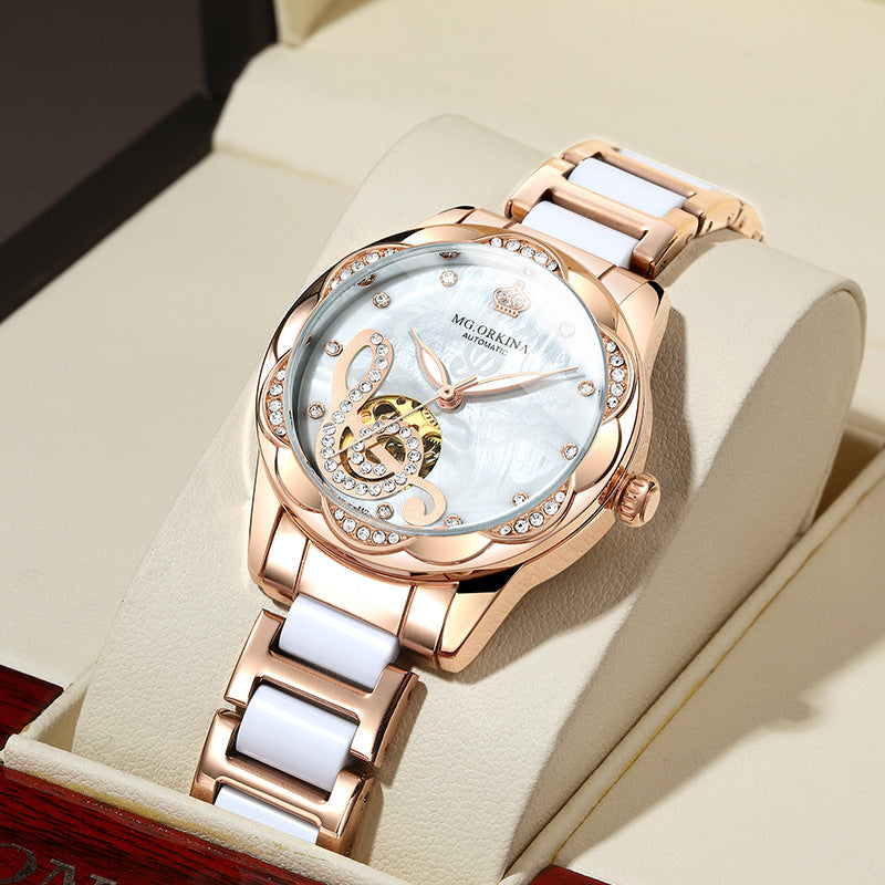 Luxury Ceramic Mechanical Women’s Watch – Designer Automatic Watch (36mm)