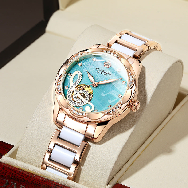Luxury Ceramic Mechanical Women’s Watch – Designer Automatic Watch (36mm)