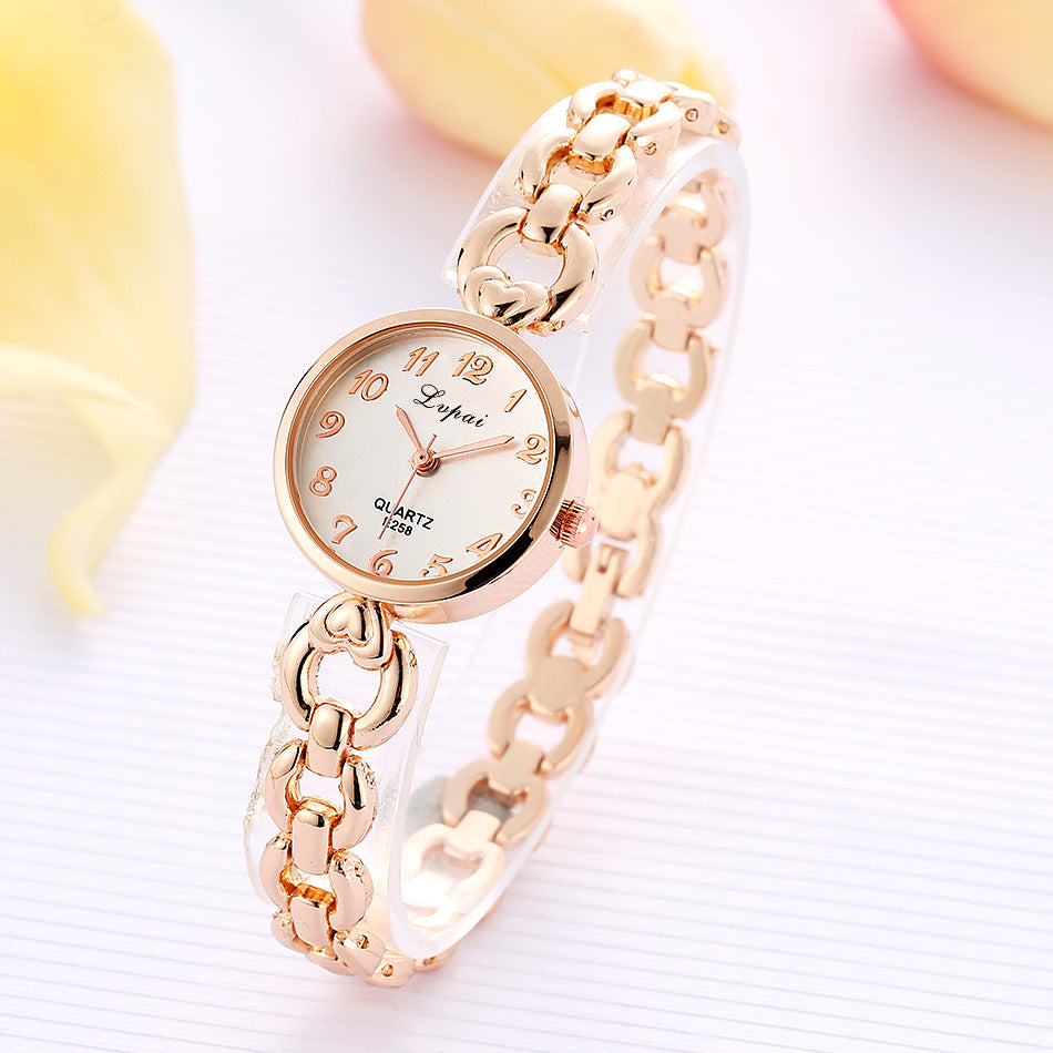Lvpai Diamond Women’s Bracelet Watch – Elegant Silicone Strap Quartz Watch