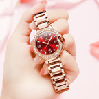 Women’s Waterproof Quartz Watch – Rose Gold Stainless Steel Ladies Watch (30M)