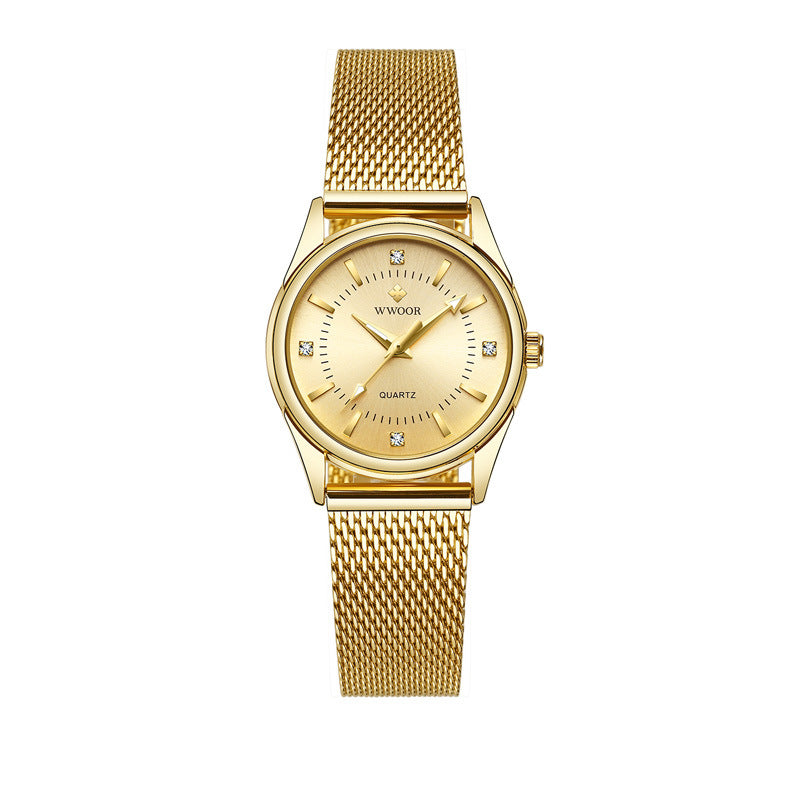 Women’s Mesh Strap Quartz Watch Waterproof Student Watch – 30M Waterproof