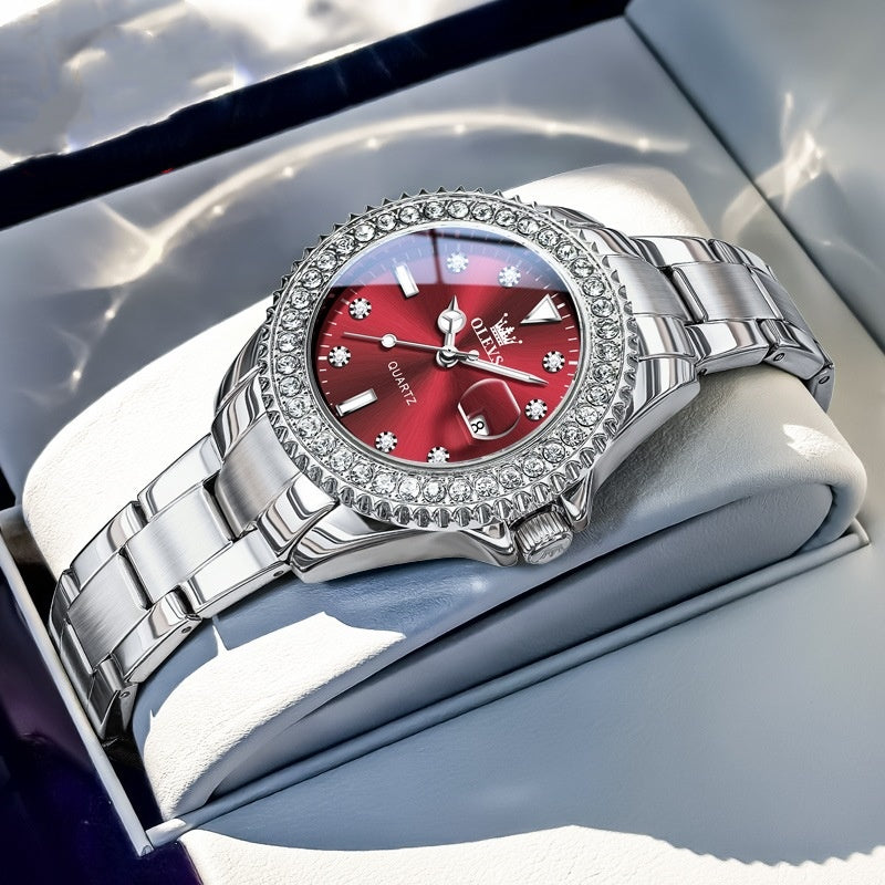 Women’s Quartz Watch – Steel & Leather Strap Fashion Watch (Li 9945)