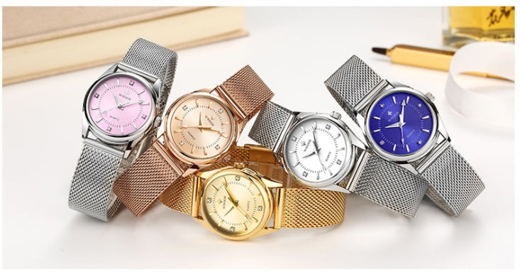 Women’s Mesh Strap Quartz Watch Waterproof Student Watch – 30M Waterproof
