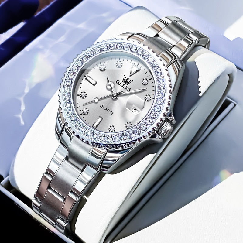 Women’s Quartz Watch – Steel & Leather Strap Fashion Watch (Li 9945)