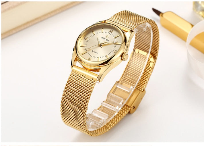Women’s Mesh Strap Quartz Watch Waterproof Student Watch – 30M Waterproof