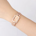Rose Gold Bracelet Watch for Women – Fashion Square Dial Quartz Watch