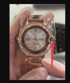 Women’s Waterproof Quartz Watch – Rose Gold Stainless Steel Ladies Watch (30M)