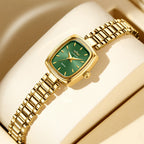 Vintage Petite Gold Watch for Women – Diamond Quartz Luxury Watch (NS-G6)