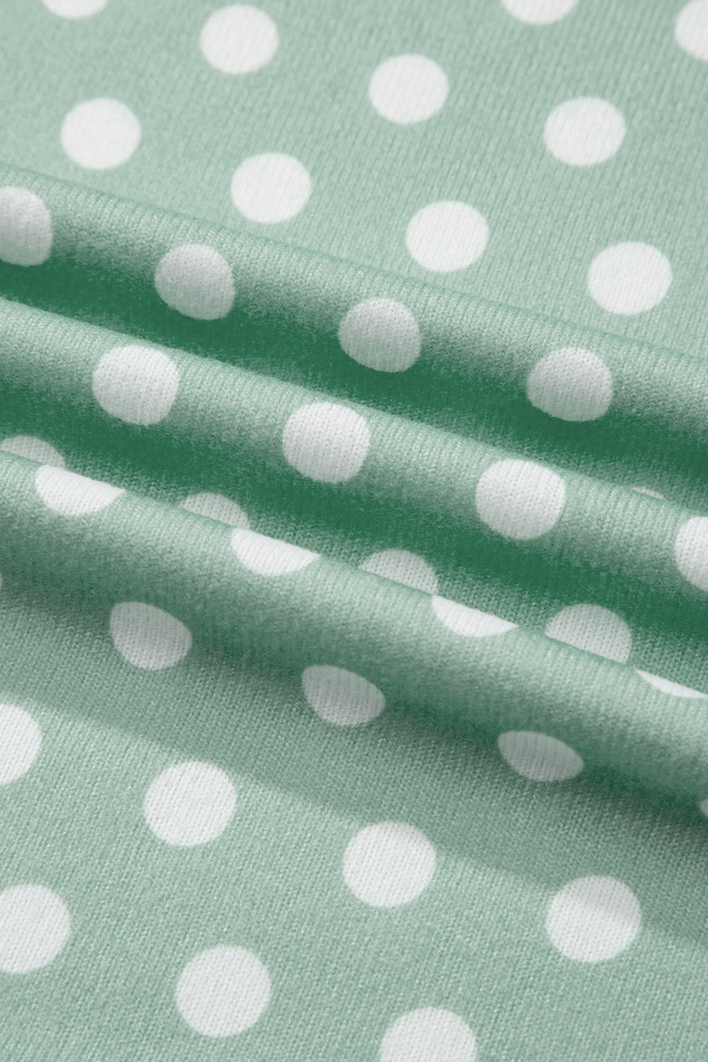 Green Polka Dot Print Short Set