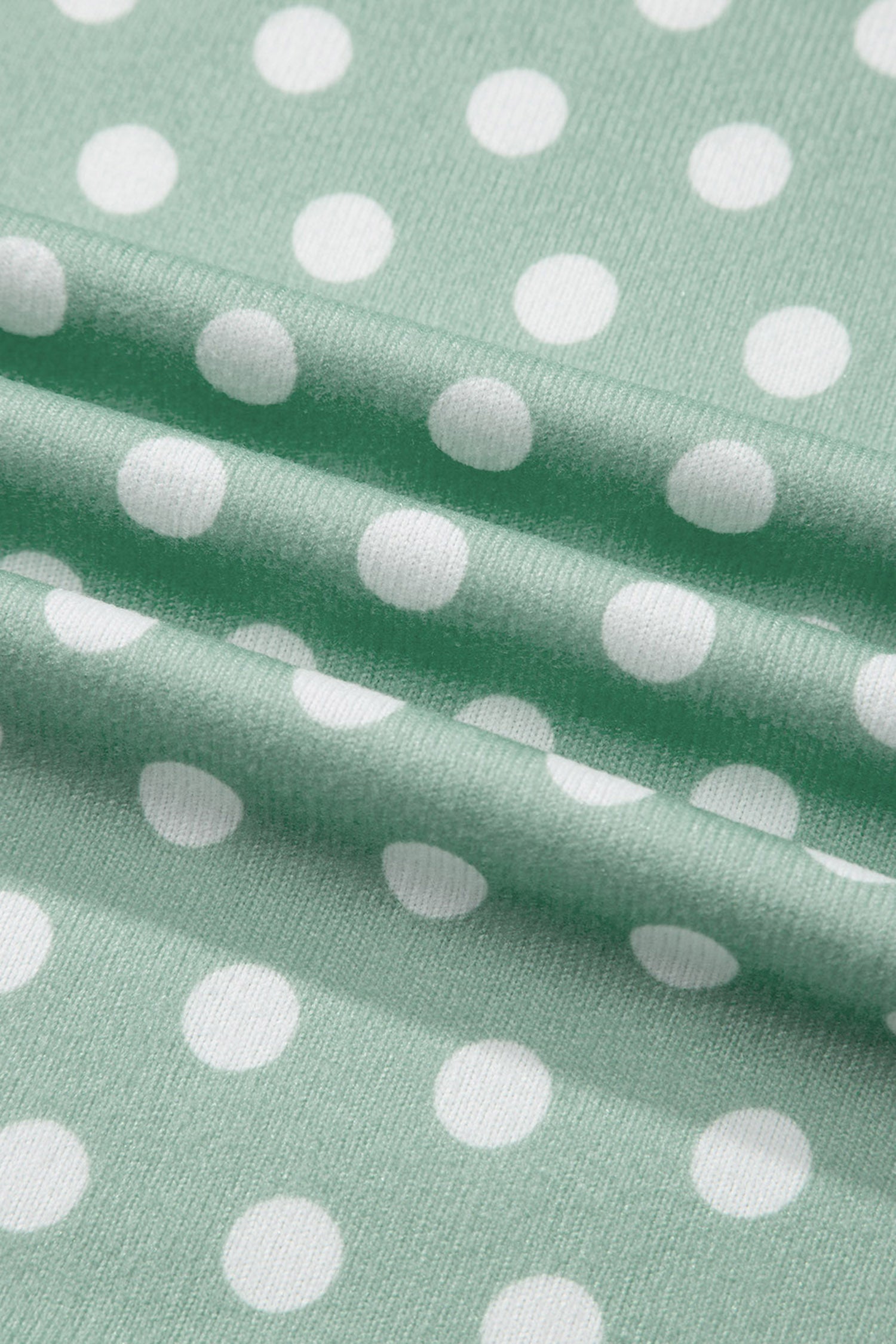 Green Polka Dot Print Short Set