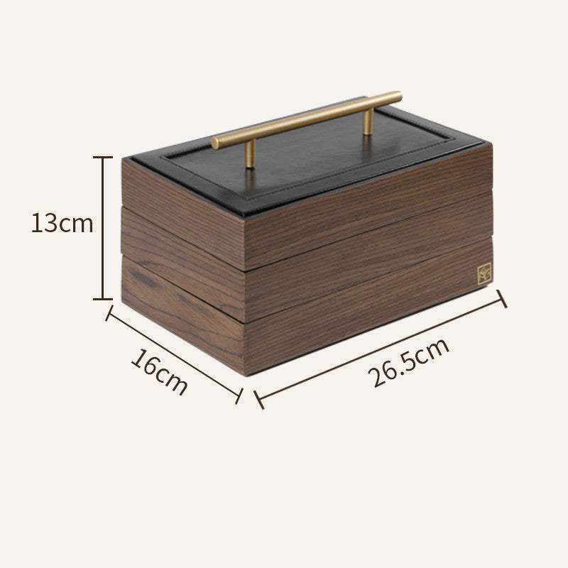 Simple Mirror Jewelry Box – Velvet Organizer Storage Case for Bedroom
