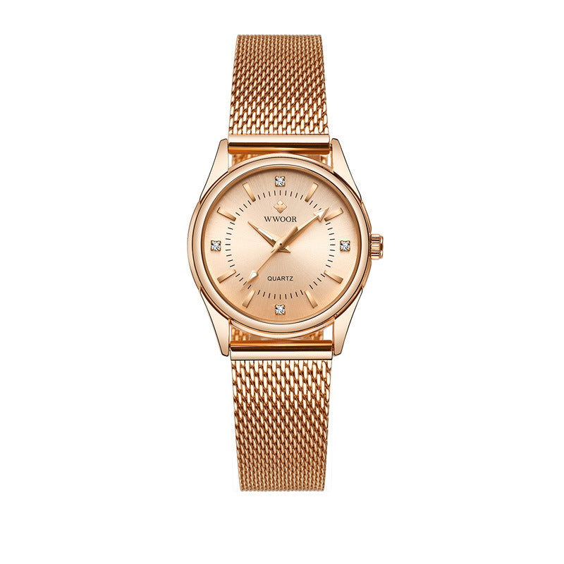 Women’s Mesh Strap Quartz Watch Waterproof Student Watch – 30M Waterproof