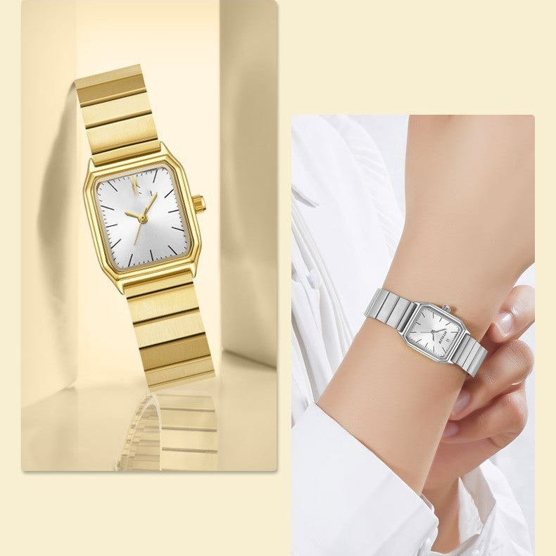 Fashion Square Women’s Watch – Waterproof Minimalist Stainless Steel Watch