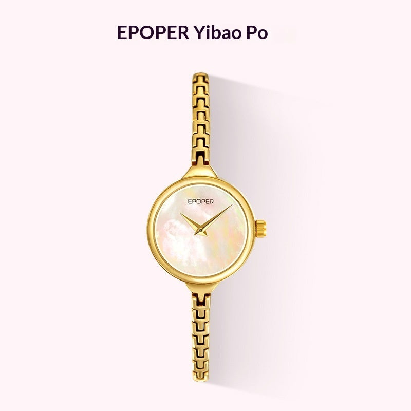 Petite Women’s Quartz Watch – Elegant Minimalist Fashion Wristwatch