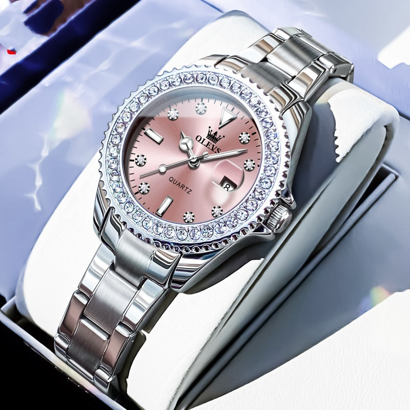 Women’s Quartz Watch – Steel & Leather Strap Fashion Watch (Li 9945)