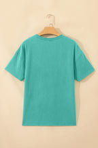Mint Green Cotton Mineral Wash T Shirt