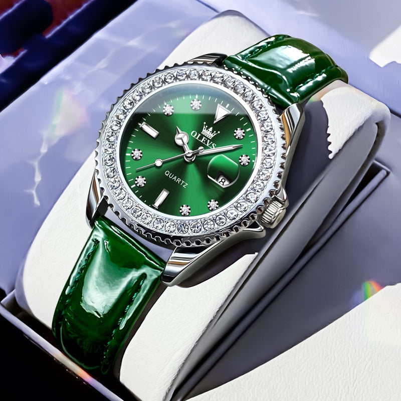 Women’s Quartz Watch – Steel & Leather Strap Fashion Watch (Li 9945)
